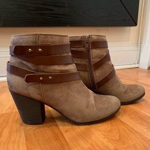 Brown boot heels